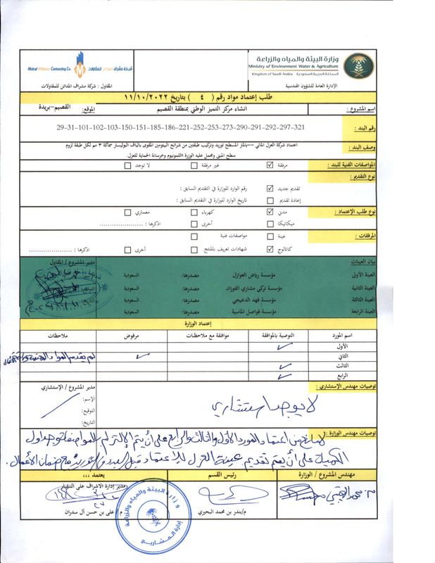 اعتماد وزارة البيئة والمياه والزراعة